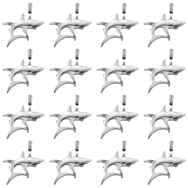 Weyuley 20pcs Antique Silver Plated Shark Fish Charms Pendant DIY Bracelets Necklace Jewelry Making Craft Wholesale 37mmx32mm(A320) - Image 1